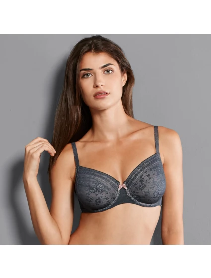 Fleur podprsenka s kosticí model 10628710 antracit - RosaFaia Fleur podprsenka s kosticí model 10628710 antracit - RosaFaia