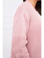 Svetr dlouhý kardigan pudrově růžový Svetr dlouhý kardigan pudrově růžový