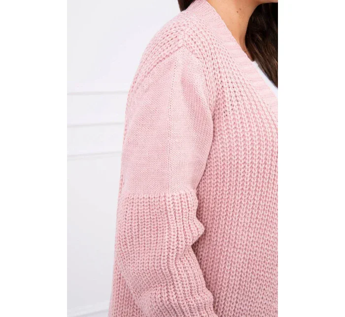 Svetr dlouhý kardigan pudrově růžový Svetr dlouhý kardigan pudrově růžový