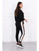 Sada s leopardím potlačou čierna Sada s leopardím potlačou čierna