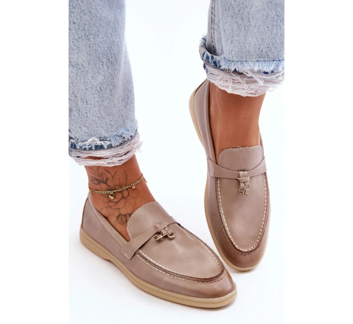 Klasyczne Mokasyny Damskie Szare Cortez