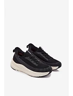 Pánské Sportovní Boty Textilní Na Platformě  Černé model 22147190 - Kobbo