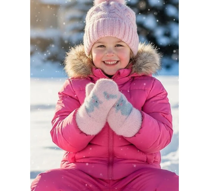 Noviti RZ049 Rukavice pre dievčatko Fluffy Kitten