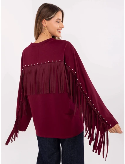 bluza damska z bordowa model 21470523 - Factory Price