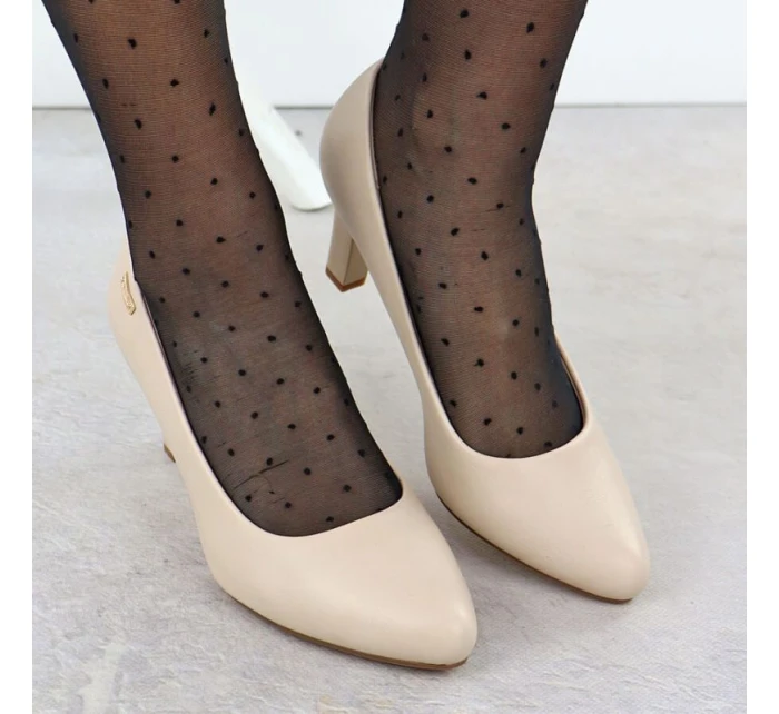 Dámské lodičky na podpatku s pásky Sergio model 21906139 - LEONE