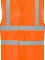 Yoko HVW 120 Hi-Vis bezpečnostná vesta zo sieťoviny 79.W120, vysoká viditeľnosť, oranžová