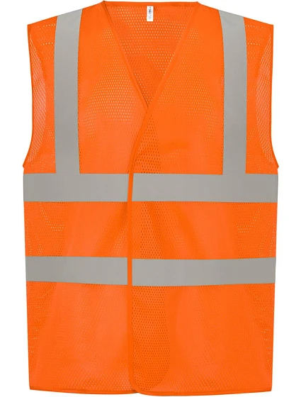 Yoko HVW 120 Hi-Vis bezpečnostná vesta zo sieťoviny 79.W120, vysoká viditeľnosť, oranžová Yoko HVW 120 Hi-Vis bezpečnostná vesta zo sieťoviny 79.W120, vysoká viditeľnosť, oranžová