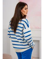 Sveter set Pruhovaná mikina + Nohavice nevädzovo modrá Sveter set Pruhovaná mikina + Nohavice nevädzovo modrá