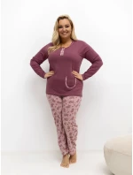 DU PI FP 508.57 tmavoružové pyžamo DU PI FP 508.57 tmavoružové pyžamo