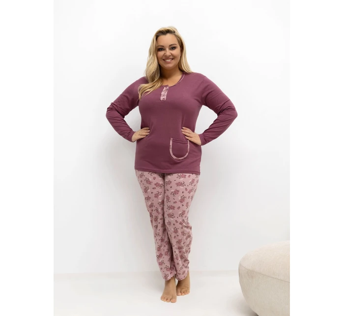 DU PI FP 508.57 tmavoružové pyžamo DU PI FP 508.57 tmavoružové pyžamo
