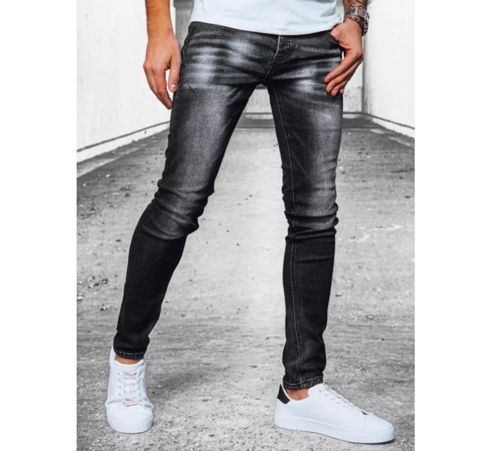 Pánske čierne džínsové nohavice Dstreet UX3913