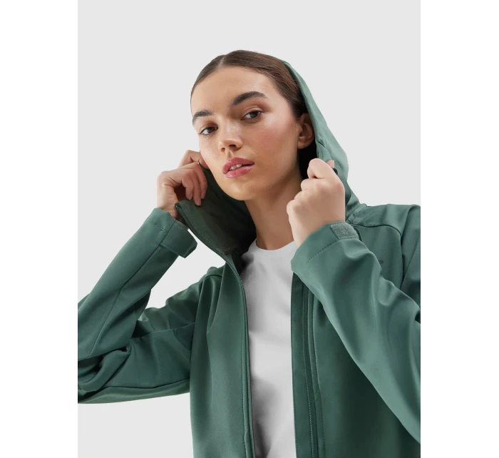 Dámska vetruodolná bunda softshell s membránou 5000 4F - zelená Dámska vetruodolná bunda softshell s membránou 5000 4F - zelená