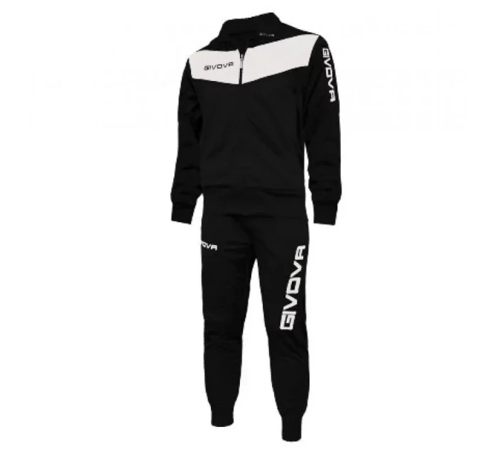 Pánske tepláky Tuta Visa TR018 1003 black and white - Givova