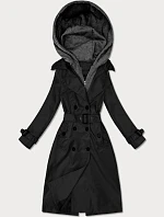 Klasický plášť s odnímateľnou kapucňou Goodlookin black (T2-2252#-1)