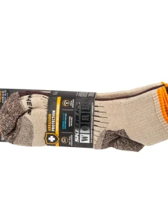 3ks Pánské pracovní ponožky model 21387770 Beige 4146 - Skechers