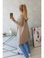 Halenka s rozšířeným spodním dílem tmavě béžová Halenka s rozšířeným spodním dílem tmavě béžová