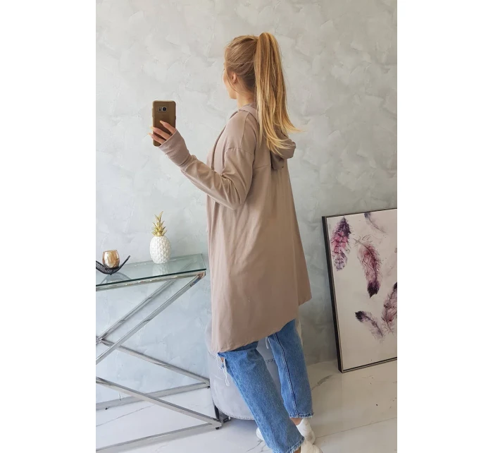 Halenka s rozšířeným spodním dílem tmavě béžová Halenka s rozšířeným spodním dílem tmavě béžová