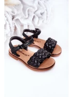 Dětské Pletené Sandály Černé model 21555318 - Boto
