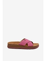 Dámske semišové kožené papuče Maciejka P7504-15 Pink