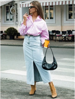 Modrá džínsová sukňa VIRTON FashionStreet CY0463