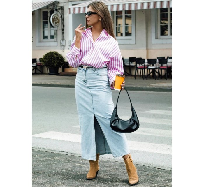 Modrá džínsová sukňa VIRTON FashionStreet CY0463