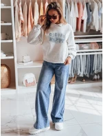 Dámská oversize mikina s potiskem šedá Dstreet model 21989127 - FashionStreet