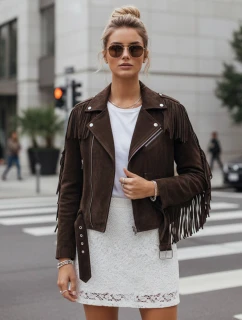 Dámska semišová bunda so strapcami FashionStreet TY5573