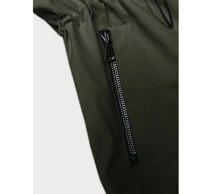 Tenká bunda v khaki barvě s kapucí model 21935877 - S'WEST