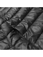 Krátká dámská bunda v grafitové barvě s stahovacími lemy model 21809016 - MINORITY Krátká dámská bunda v grafitové barvě s stahovacími lemy model 21809016 - MINORITY