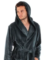 Pánsky župan 3156 Siena s kapucňou oversized antracitový - Vestis