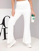 Dámske motýlie nohavice s rozšírenými nohavicami ecru