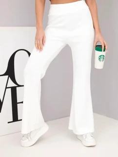 Dámske motýlie nohavice s rozšírenými nohavicami ecru