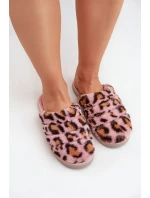 Dámské Kožené Pantofle Leopard model 21681221 Růžové - Inblu