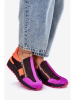 Kožené sneakersy na klínu Černé model 21691354 - Maciejka