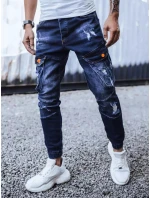 Pánské bojové džínové kalhoty tmavě modré Dstreet model 21963247 - FashionStreet Pánské bojové džínové kalhoty tmavě modré Dstreet model 21963247 - FashionStreet