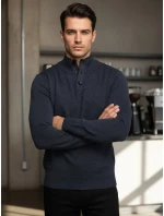 Pánský svetr se stojáčkem tmavě modrý Dstreet model 21995601 - FashionStreet