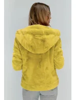 Žltá plyšová bunda s kapucňou (2019)