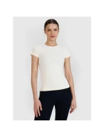 Dámske rýchloschnúce tričko na jogu a pilates 4F 4FWSS25TFTSF1270-11S Dámske rýchloschnúce tričko na jogu a pilates 4F 4FWSS25TFTSF1270-11S