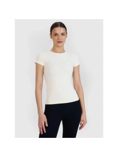 Dámske rýchloschnúce tričko na jogu a pilates 4F 4FWSS25TFTSF1270-11S