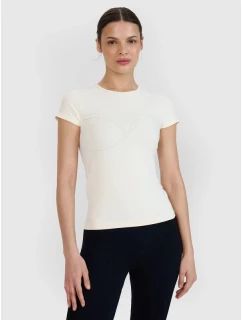 Dámske rýchloschnúce tričko na jogu a pilates 4F 4FWSS25TFTSF1270-11S