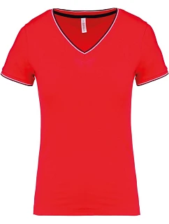 K Dámské piqué tričko s V výstřihem 20.K model 22508601 - Kariban