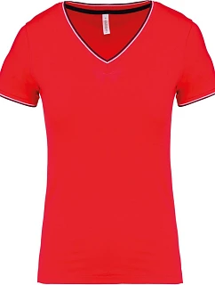K Dámské piqué tričko s V výstřihem 20.K model 22508601 - Kariban