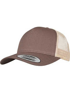 Flexfit 6506 5-panelová retro truckerová čiapka 55.6506 hnedá/khaki