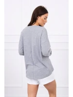 American Girl model 18743847 halenka šedá S/M L/XL - K-Fashion