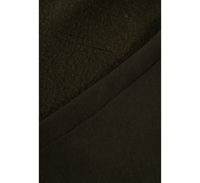 Šaty s kapucňou a bočným rázporkom vo farbe khaki