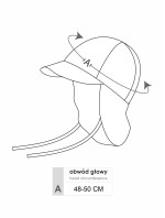 Yoclub Chlapčenská letná čiapka s ochranou krku CLE-0118C-A100 Navy Blue