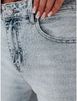 Dámské džínové kalhoty s kamínky blue Dstreet model 21985446 - FashionStreet