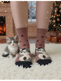 Ponožky WiK 002 Angora Dámske 02 Cats 35-42