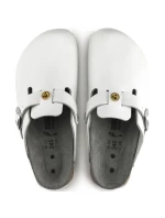 Birkenstock dámske žabky Boston ESD white natural leather medical narrow (0061378) dámske