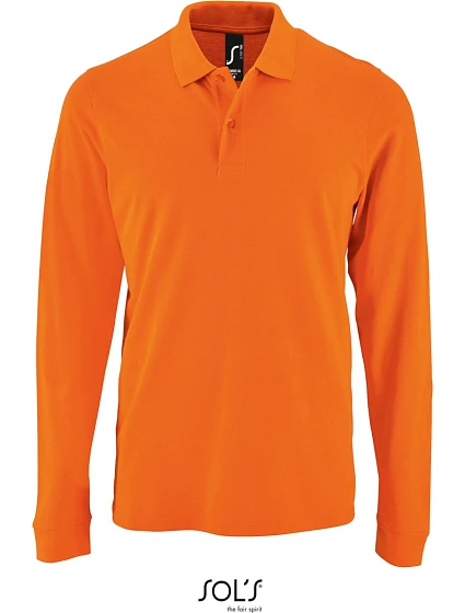 SOL'S Perfect LSL Men Pánske polo s dlhým rukávom z piké 25.2087 oranžové SOL'S Perfect LSL Men Pánske polo s dlhým rukávom z piké 25.2087 oranžové
